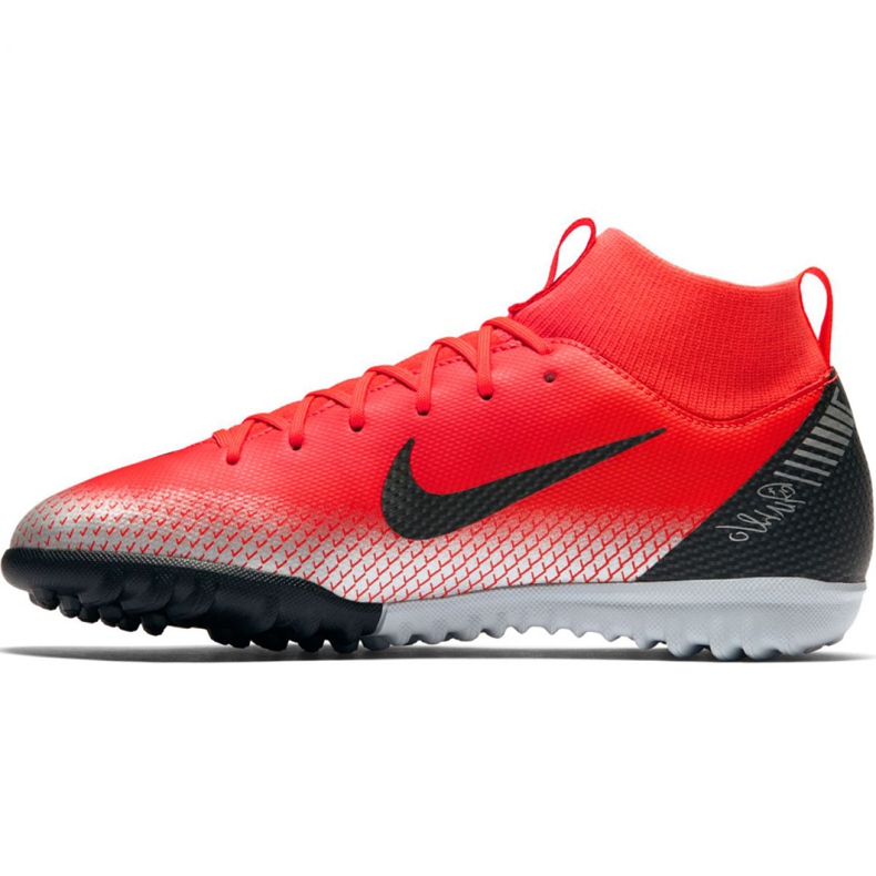 Nike Mercurial Superfly X 6 Academy Gs CR7 Tf Jr AJ3112-600 futballcipő piros piros 2