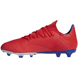 Adidas X 18.3 Fg M BB9367 futballcipő sokszínű piros 2