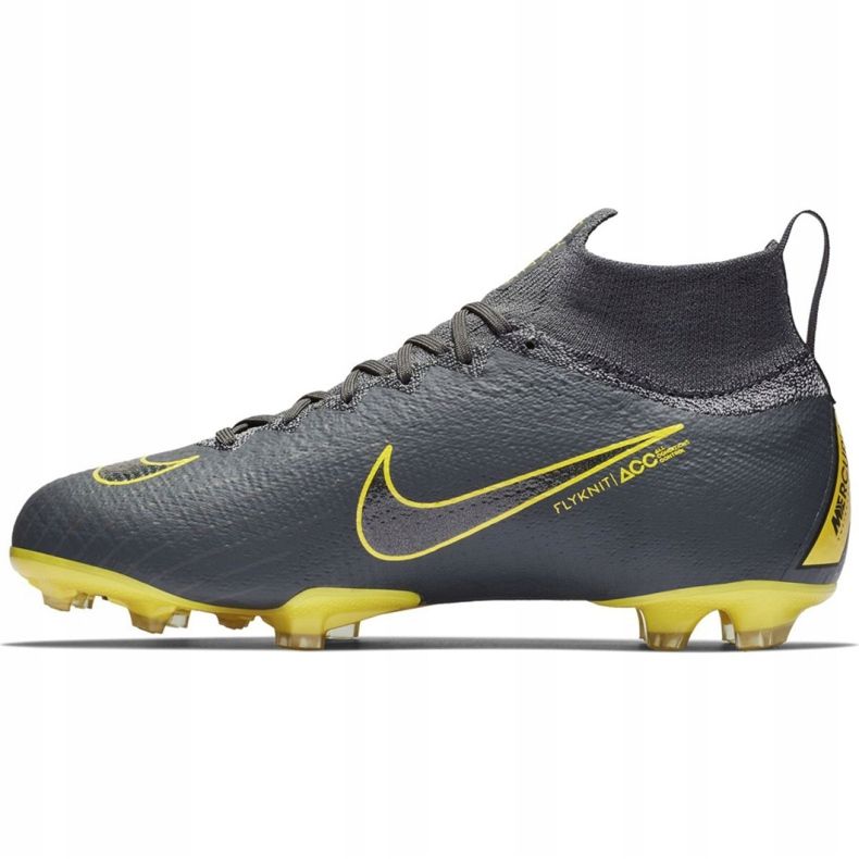 Nike Mercurial Superfly 6 Elite Fg Jr AH7340-070 futballcipő fekete szürke 2