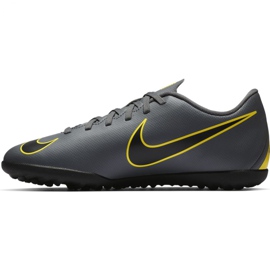 Nike Mercurial Vapor X 12 Club Tf Jr AH7355-070 futballcipő fekete szürke 1