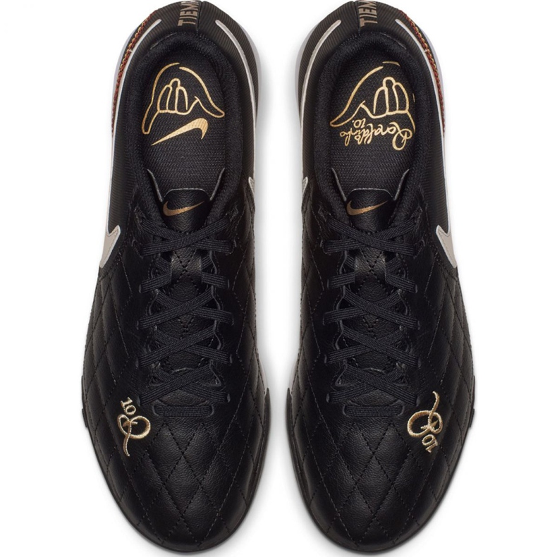 Nike Tiempo Legend X 7 Academy 10R Tf M AQ2218-027 futballcipő fekete fekete 2