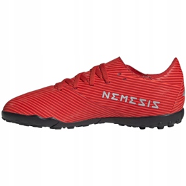 Adidas Nemeziz 19.4 Tf Jr F99935 futballcipő piros narancs és vörös 2