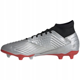 Adidas Predator 19.3 Fg M F35595 futballcipő piros ezüst 1