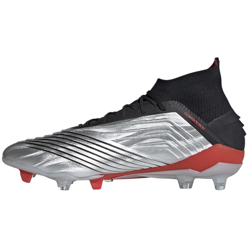 Adidas Predator 19.1 Fg M F35607 futballcipő szürke ezüst 1