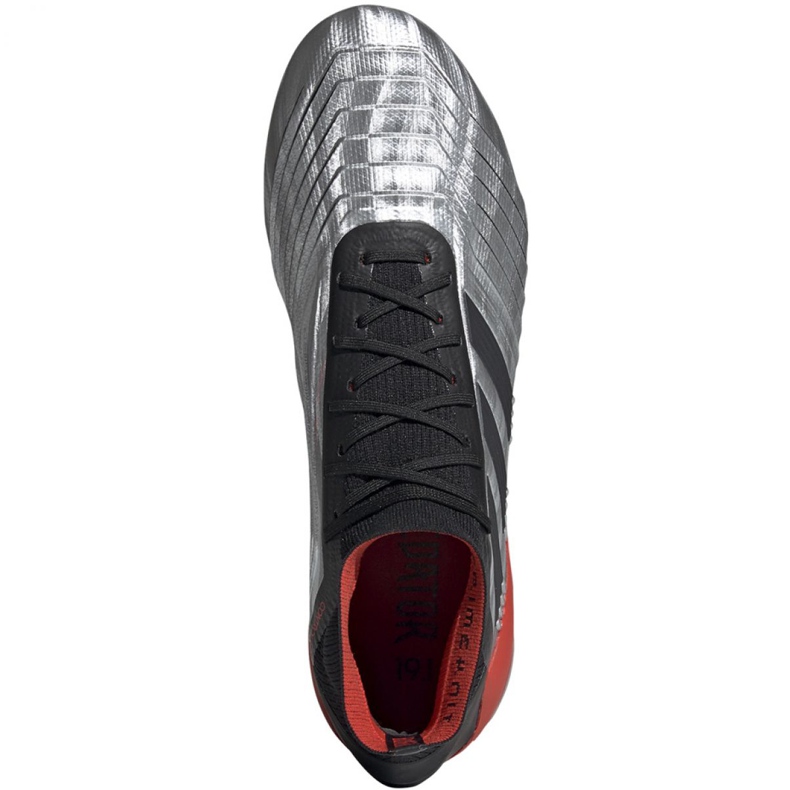 Adidas Predator 19.1 Fg M F35607 futballcipő szürke ezüst 2