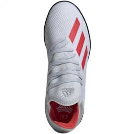 Adidas X 19.3 Tf Jr F35358 futballcipő fehér fehér 2