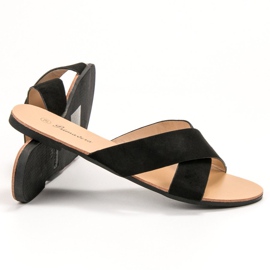 Primavera Kényelmes lapos papucs fekete 1 Primavera Kényelmes lapos papucs fekete 1