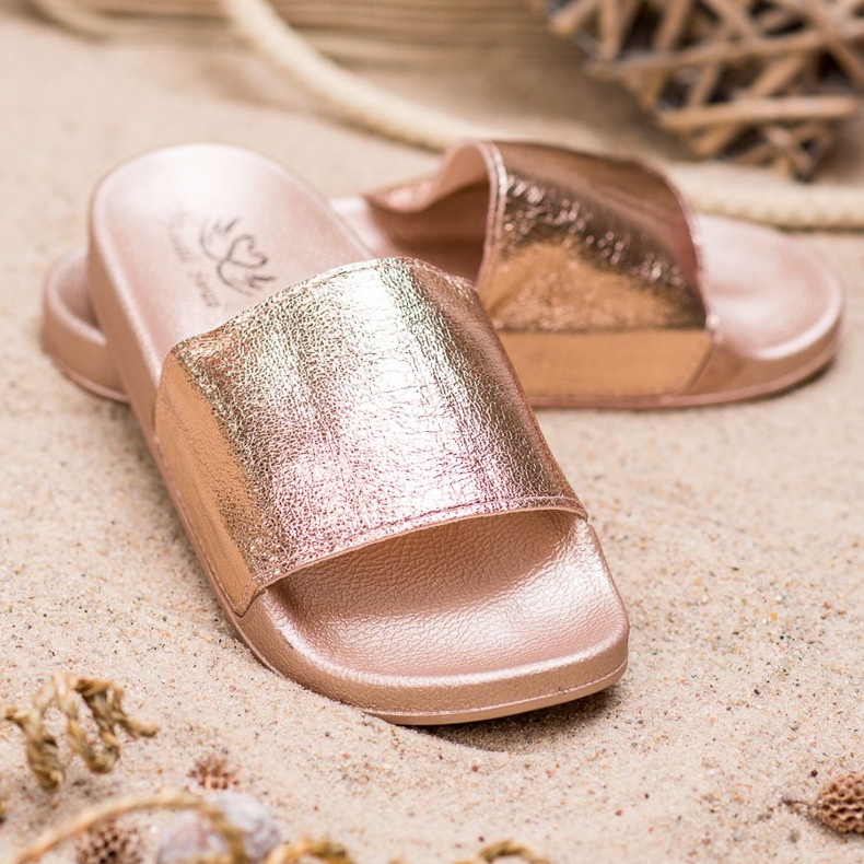 Small Swan Alkalmi női papucs sárga 1