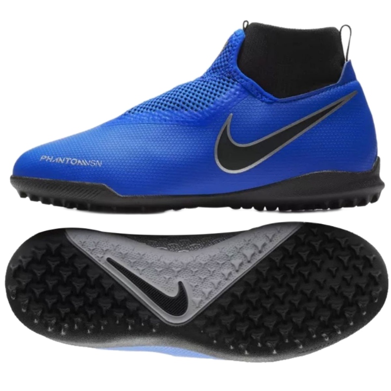 Nike Phantom Vsn Academy Df Tf Jr AO3292-400 futballcipő kék kék 1