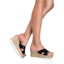 Bello Star Wedge szandál fekete 2