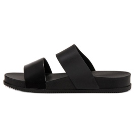 SHELOVET Divatos gumi papucs fekete 1