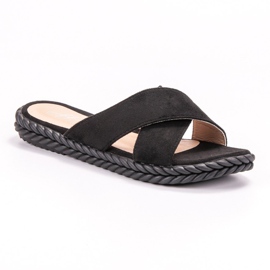 SHELOVET Velúr papucs fekete 1