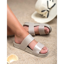 SHELOVET Divatos gumi papucs szürke 2