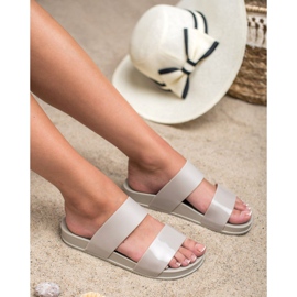 SHELOVET Divatos gumi papucs szürke 1