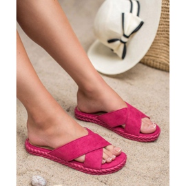 SHELOVET Velúr papucs lila 1