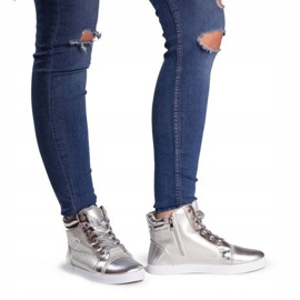 Cipők Magasszárú cipők R17 ezüst szürke 2 Cipők Magasszárú cipők R17 ezüst szürke 2