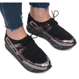 Fekete sportcipők a Calixte platformon 1