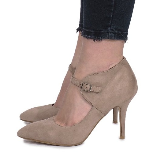 Khaki csizma Thérèse sarkán bézs 1