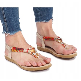 Arany lapos szandál Sprat gyémánttal aranysárga 2