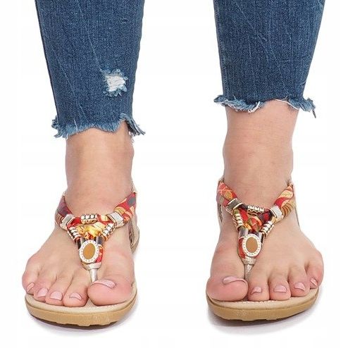 Arany lapos szandál Sprat gyémánttal aranysárga 1