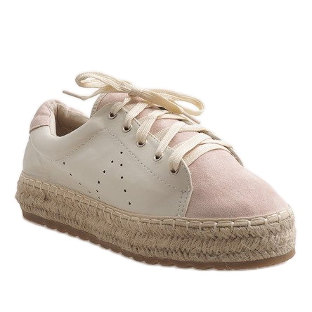 Rózsaszín LX-07 fűzött espadrillák 1
