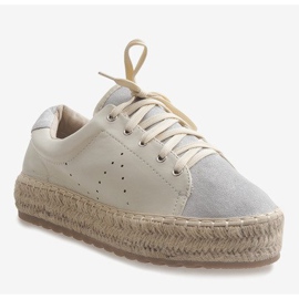 Szürke csipkés espadrilles LX-07 1
