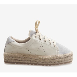 Szürke csipkés espadrilles LX-07 2