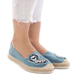 L-1047 kék espadrilles 1