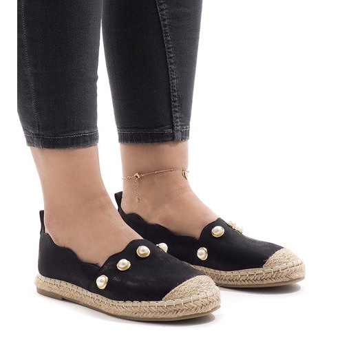 Fekete A7-002 espadrilles 1