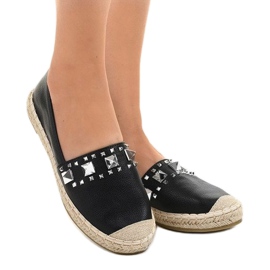 Fekete espadrilles LX-206 csapokkal 2