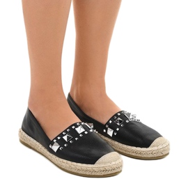 Fekete espadrilles LX-206 csapokkal 1