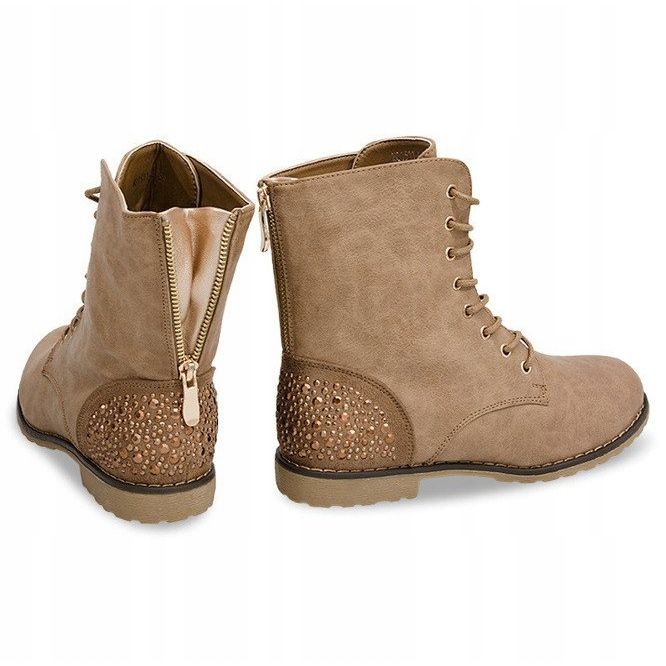 Gazdagon díszített csizma 1511-8 Khaki sokszínű zöld 2