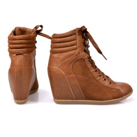 Cipők Csizma Na Kotunie 562 Camel barna 1