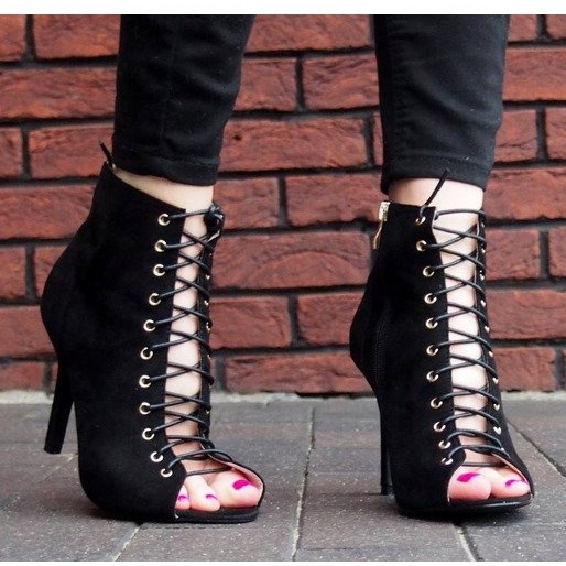 Csizma / nyitott csizma Laila 5003 Fekete 1