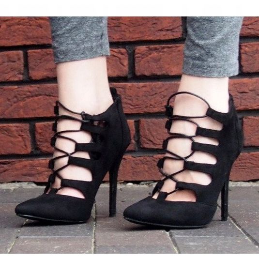 Suede magas csizma szandál 11033-1A fekete 1 Suede magas csizma szandál 11033-1A fekete 1