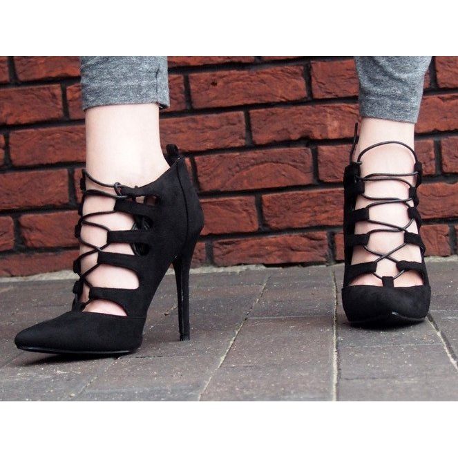 Suede magas csizma szandál 11033-1A fekete 2 Suede magas csizma szandál 11033-1A fekete 2