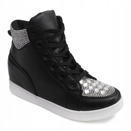 Cipők flitterekkel C7165 fekete 1