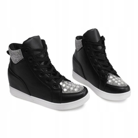 Cipők flitterekkel C7165 fekete 2