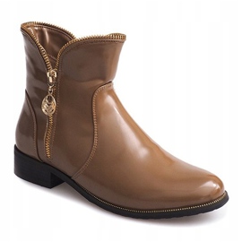 Lakkozott és meleg csizma QQ-47 Khaki sokszínű zöld 2 Lakkozott és meleg csizma QQ-47 Khaki sokszínű zöld 2