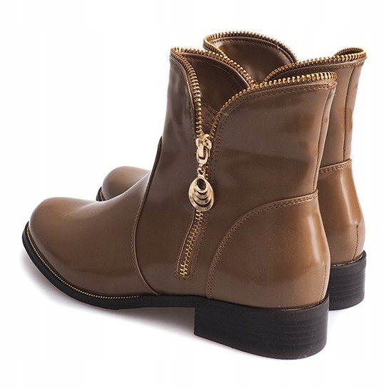 Lakkozott és meleg csizma QQ-47 Khaki sokszínű zöld 1