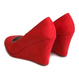 Suede szivattyúk On Wedge 2054 Red piros 2