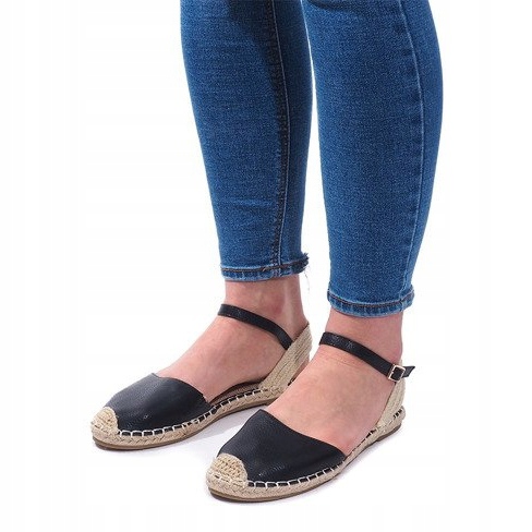 Szandál Espadrilles Ballerinas 6351 Black fekete 1