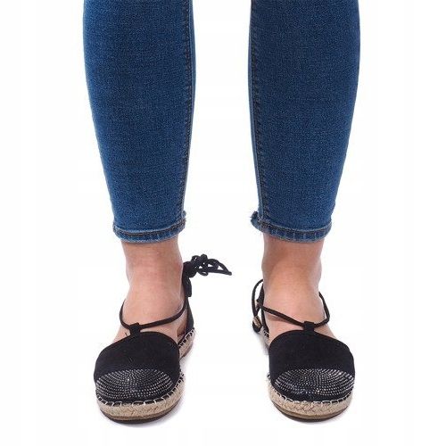 Szandál Espadrilles Ballerinas 6333 Black fekete 2