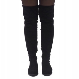 Velúr csizma 30701 Fekete 2