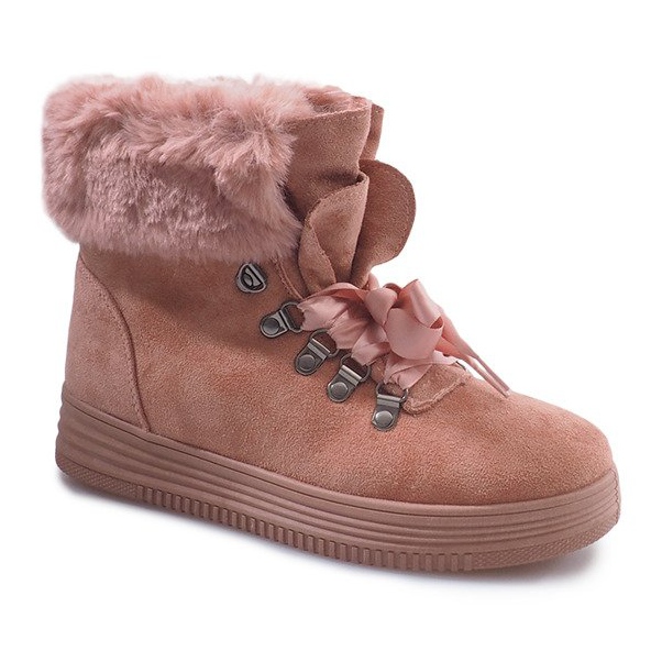 Csizma szőrmével 8898 Pink rózsaszín 1