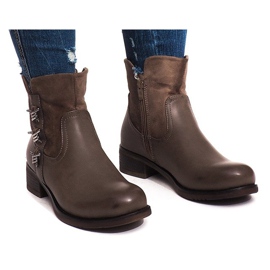 Meleg csizma 4417 Khaki sokszínű zöld 1 Meleg csizma 4417 Khaki sokszínű zöld 1