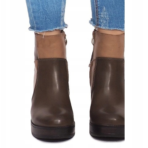 Csizma sarkán, rugalmas YBS280 khaki színnel sokszínű zöld 1