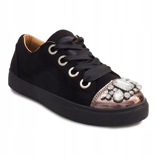 Gazdagon díszített cipők 6192 Fekete 1