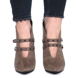 Karine bézs színű bokacsizma 1