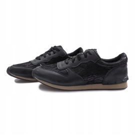 Fekete cipők Lou csipkével 1